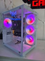 CPU GAMER AMD RYZEN 5 5600G PLACA B450M 8GB RAM 256GB SSD FUENTE 550W CASE PECERA CYBERTEL BLANCO - Imagen 3